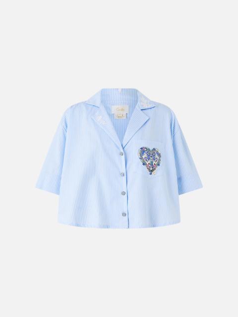 CAMILLA CROPPED CAMP COLLAR BLOUSE