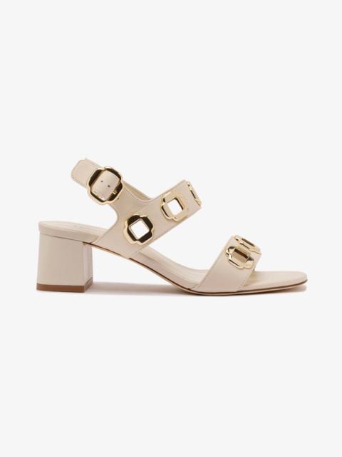 Larroudé Milan Sandal In Ivory Leather