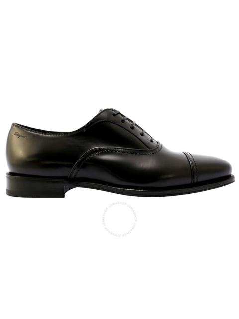 Salvatore Ferragamo Men's Black Cap Toe Oxford Shoes