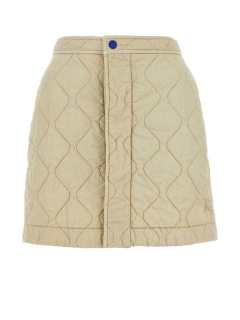 Burberry Women Sand Nylon Mini Skirt
