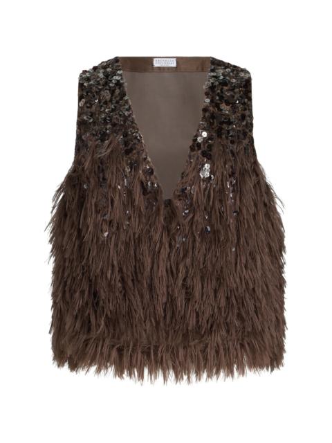 Brunello Cucinelli Brunello Cucinelli Sequin Fringed Vest