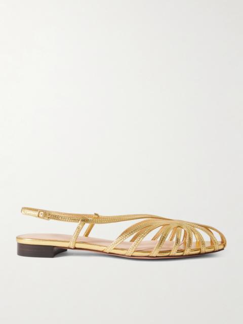 LOEFFLER RANDALL Devon Metallic Leather Sandals
