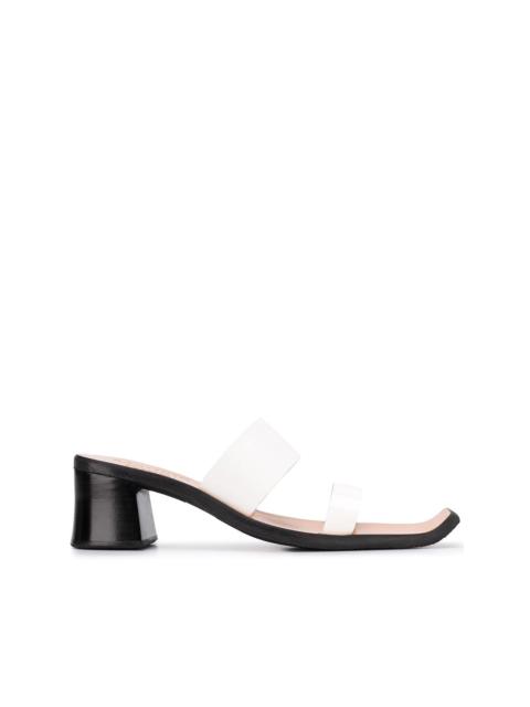 Martine Rose RUPIE HEEL SANDAL - WHITE PATENT