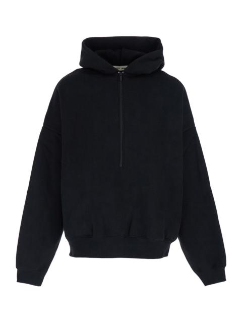 ESSENTIALS Fear Of God Men Sweatshirt 'Property Lounge Half Zip Hoodie Essentials' Black With Half Zip And Fixe
