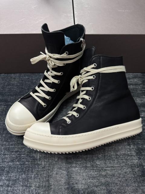 Rick Owens Rick Owens Shorts Leather High-Top Sneakers
