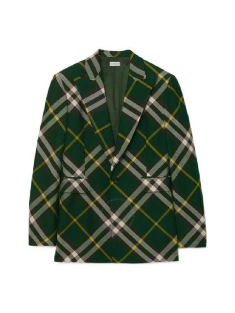Burberry Tailored Check Pattern Wool Blazer