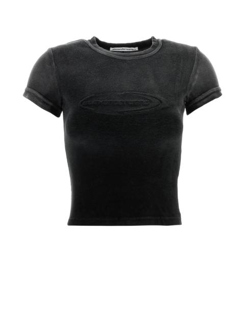 alexanderwang.t Black stretch terry fabric t-shirt
