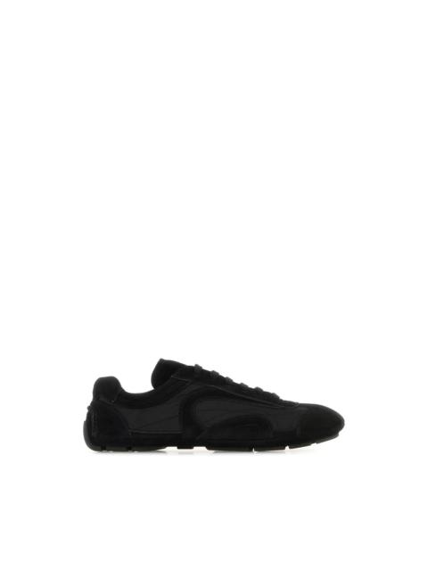 Prada PRADA Montecarlo Re-Edition 2005 $1120 Black Suede Mesh Snea