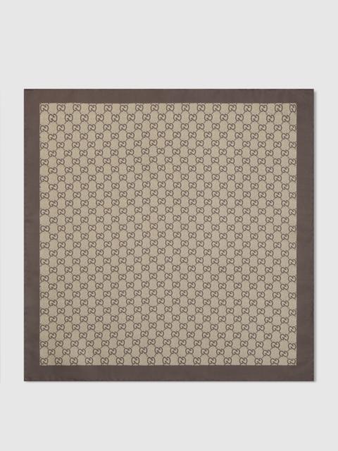 GUCCI Printed silk twill carré