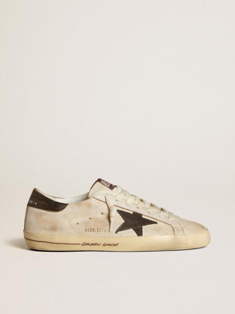Golden Goose Super-Star in leather with black denim star and black leather heel tab