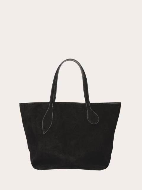 Liffner SPROUT TOTE BLACK SUEDE