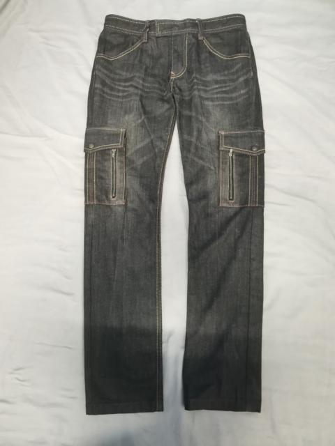 Other Designers Distressed Denim - JAPAN MADE Schlüssel Multipocket Denim Pant Cargo Tactical