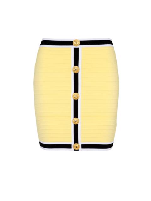 Balmain Short knit skirt with buttons