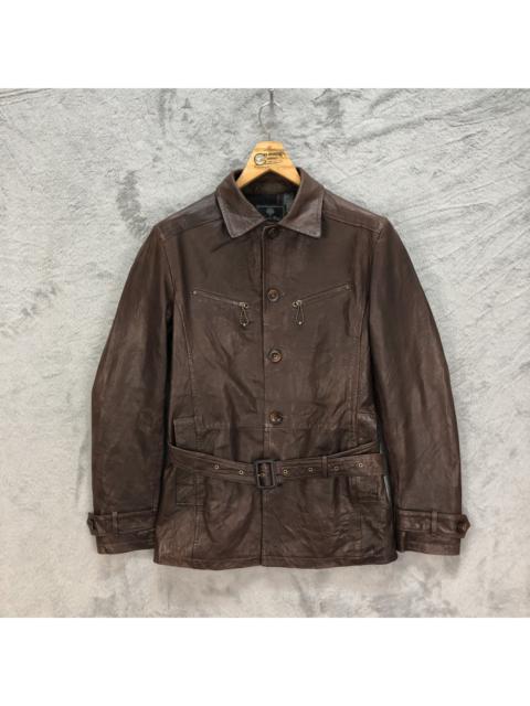 Other Designers Japanese Brand - Men's Bigi Tartan Lined Sheep Leather Jacket #6109-47