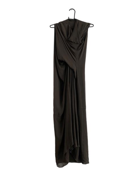 Rick Owens SS12 NASKA brown tornado dress with draping and pleats