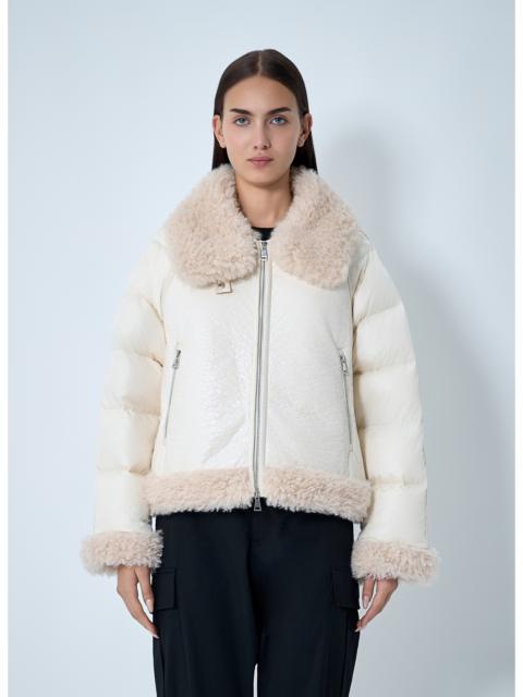 Moncler Moncler Women Rubrouk Patent Craquele Jacket