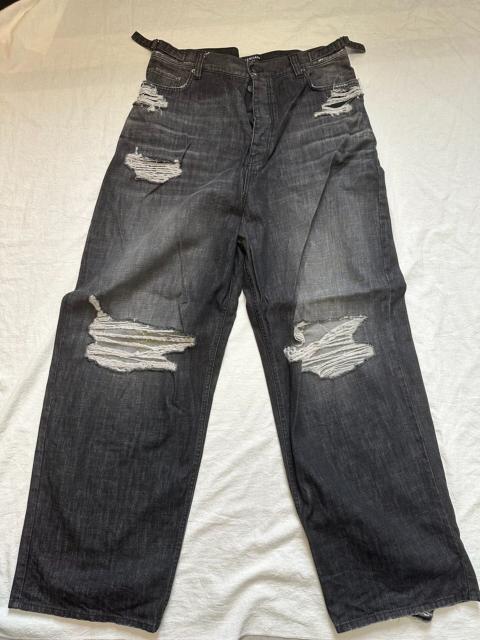 BALENCIAGA Balenciaga Destroyed Skater Jeans Grey Wash