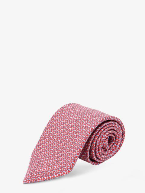 FERRAGAMO Ferragamo Men Silk Tie With Intreccio Print