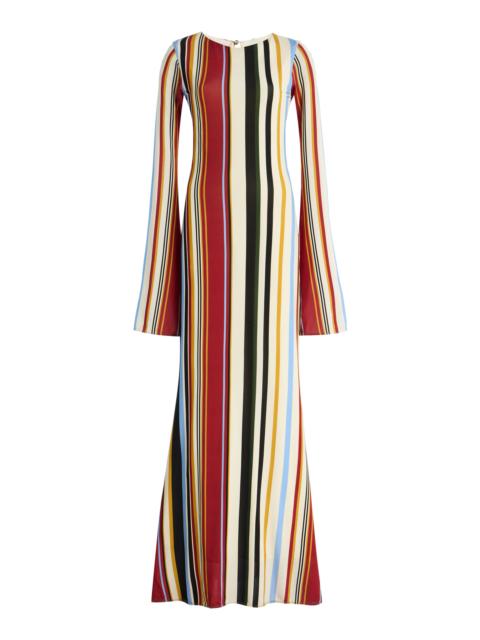 CALA de la CRUZ Amay Striped Knit Maxi Dress multi