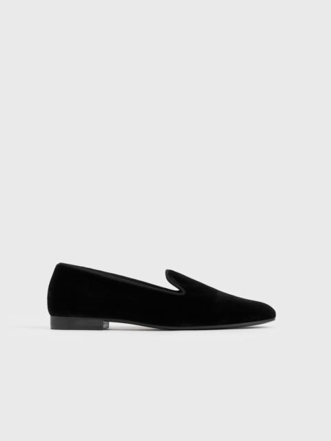 TOTEME Velvet loafers black
