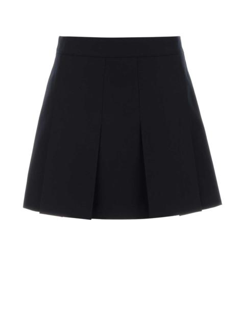 A.P.C. A.P.C. Women Navy Blue Twill Jupe Mini Skirt