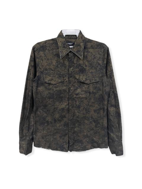 Other Designers Japanese Brand - TornadoMart Rust Black Gold Denim Flap Pocket Shirt