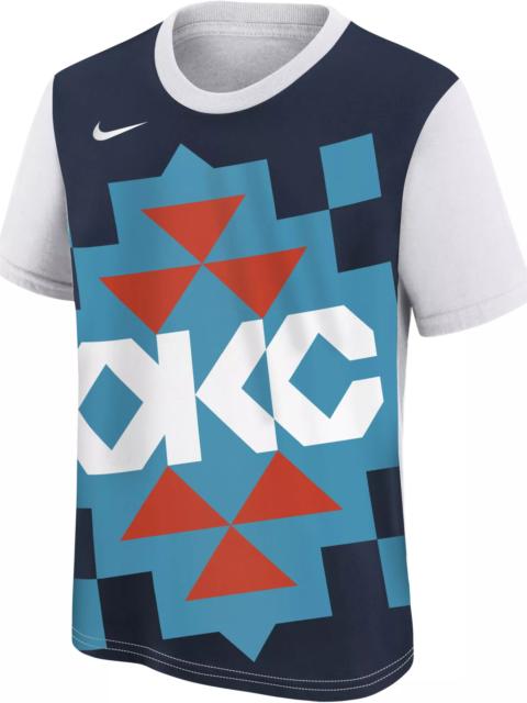 Nike Nike Youth 2025-26 City Edition Oklahoma City Thunder Big Logo M90 T-Shirt
