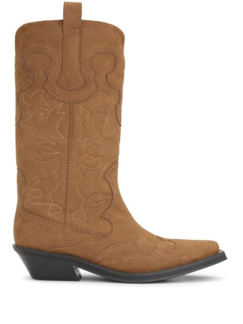 GANNI Western embroidered boots