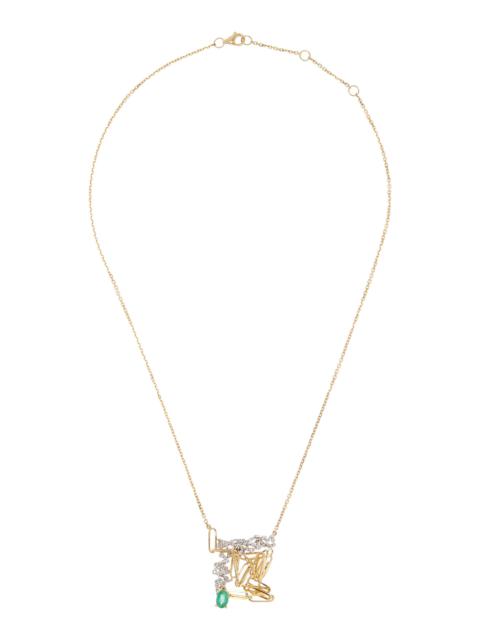 Yvonne Léon Tangled 18K Yellow Gold Diamond Necklace gold