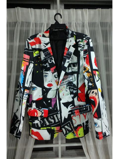 Over Print Blazer Jacket