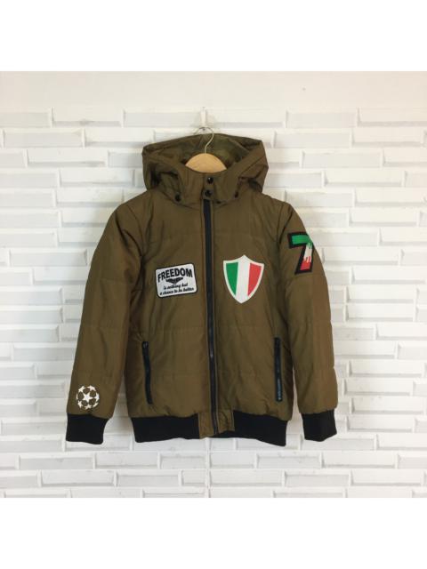 Other Designers Military - Italian Sport Army Puffer Hoodie