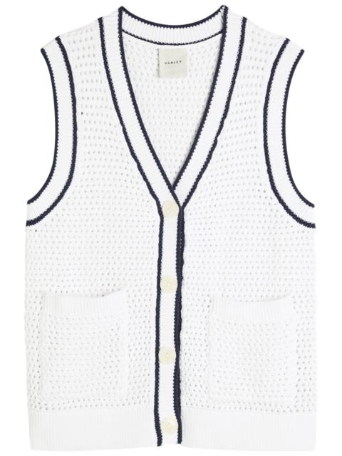 VARLEY Varley Leilani V-neck Open-knit Vest