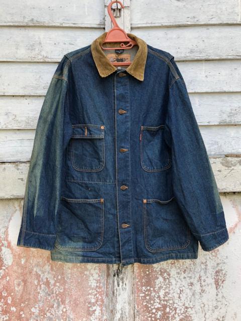 Other Designers Japanese Brand - Frittz Bleached Dye 4 Pocket Denim Chore Jacket