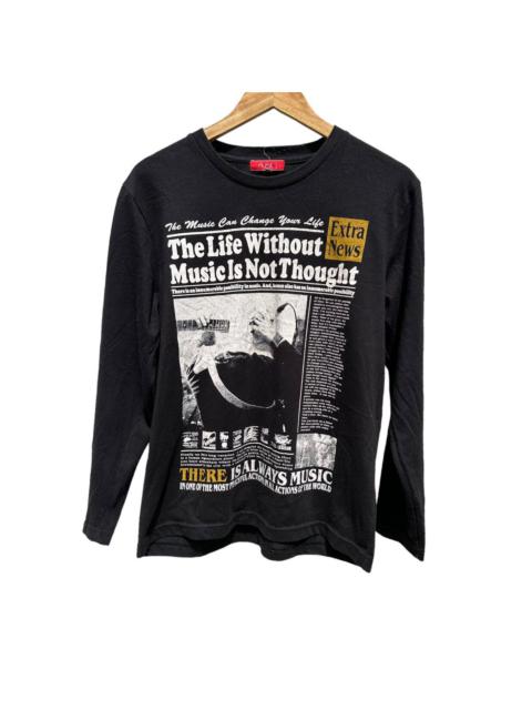 Other Designers Japanese Brand - Poem of life Without music tee punk rock paper skin