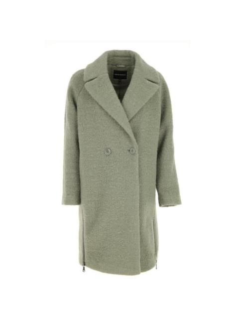 EMPORIO ARMANI Double-breasted Celadon Green Coat