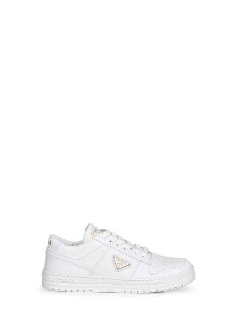 Prada Prada Calzature Women White Leather Downtown Sneakers
