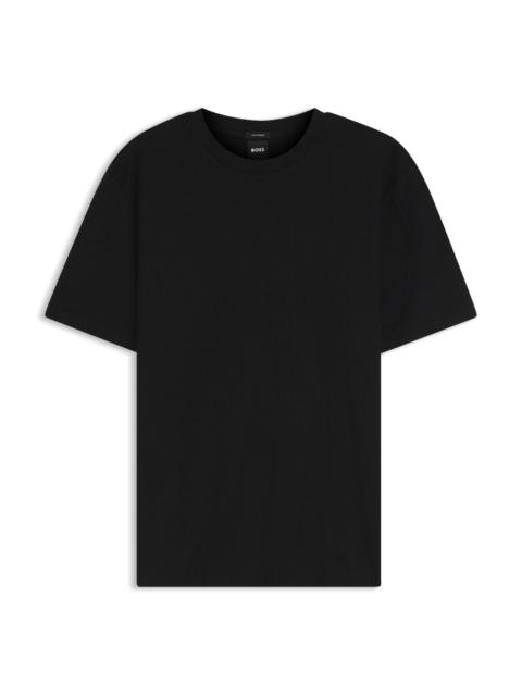 BOSS GEOMETRIC-JACQUARD T-SHIRT IN COTTON