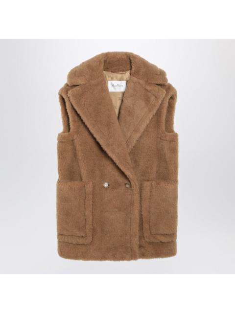 Max Mara Max Mara Camel-Coloured Teddy Fabric Waistcoat Women