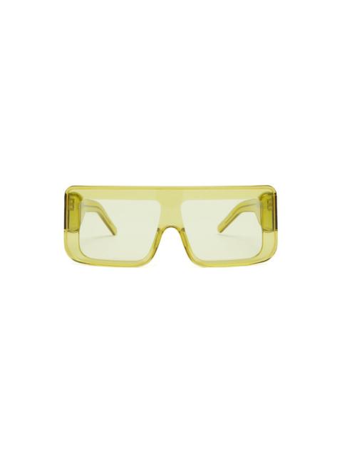 Rick Owens DRKSHDW DOCUMENTA SUNGLASSES (ACID YELLOW)