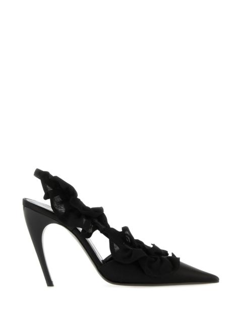 NENSI DOJAKA Black satin pumps