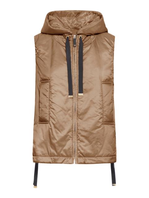 Other Designers Max Mara The Cube Women Padded Vest With Hood In Waterproof Canvas