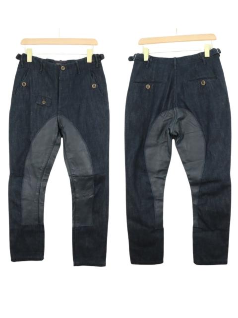 Kapital KAPITAL SADDLE LEATHER MID RISE DENIM JEAN PANT