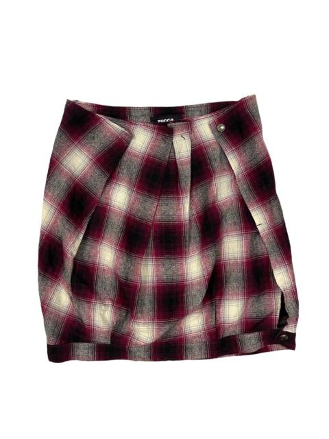 ISSEY MIYAKE Dope🔥Zucca Rayon Plaid Mini Skirt