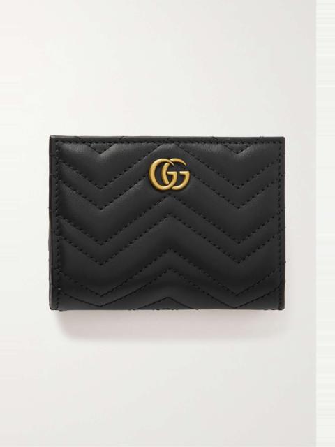 GG Marmont 2.0 embellished matelassé leather wallet