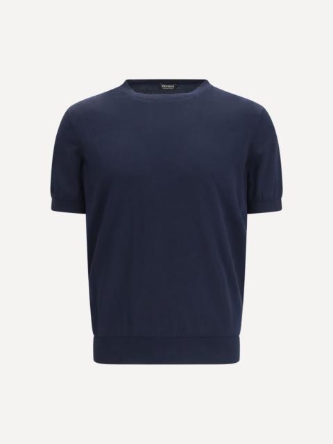 ZEGNA Short-sleeved knit T-shirt