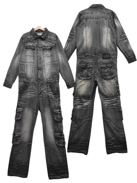 Other Designers 🔥☠️Vtg LOWBOX Punk Multipocket Cargo Denim Coverall
