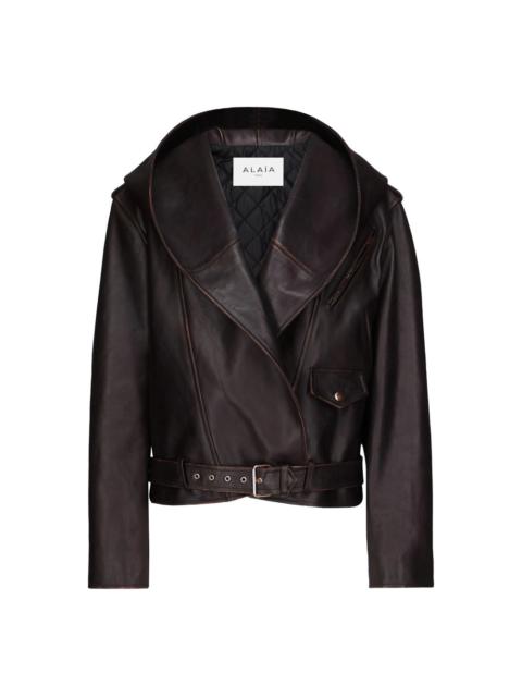 Alaïa Alaïa Brown Jackets - Leather Jackets Women