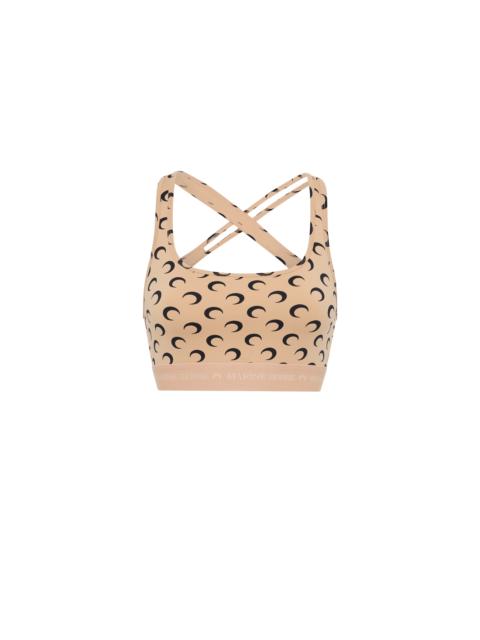 Marine Serre Recycled Moon Jersey Sport Bra