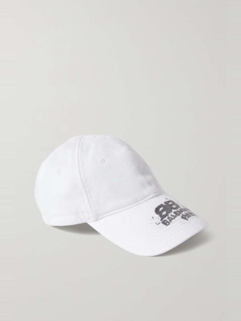 Printed cotton-twill baseball cap