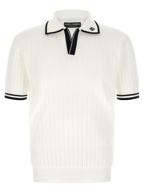 Dolce & Gabbana Dolce & Gabbana Men Flat Ribbed Polo Shirt